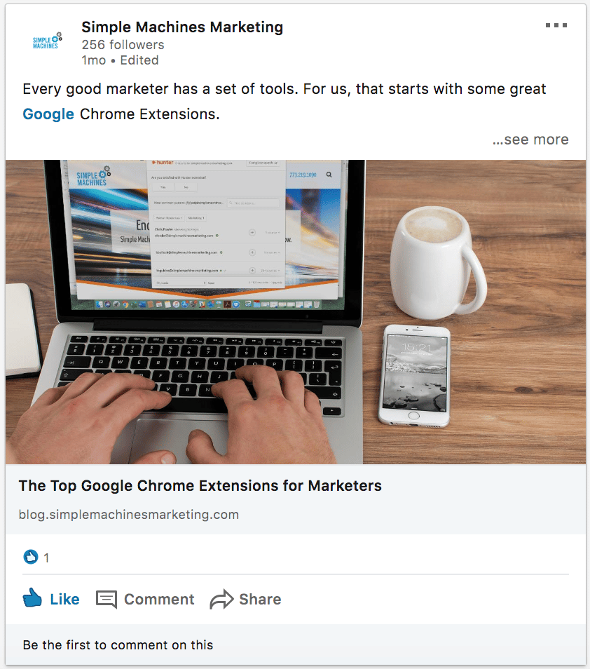 LinkedIn Post Sharing