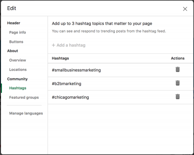 Simple Machines Company LinkedIn Community Hashtags Example