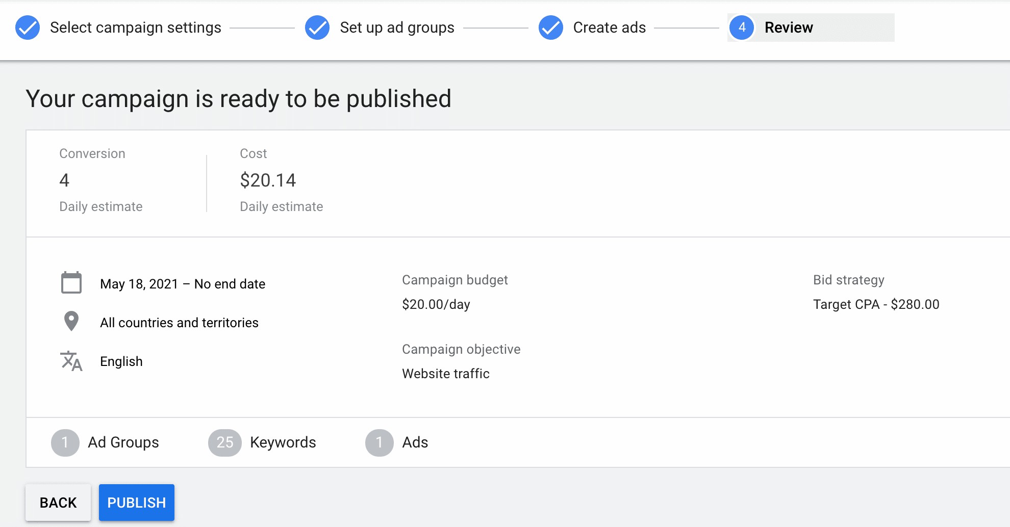 search campaigns